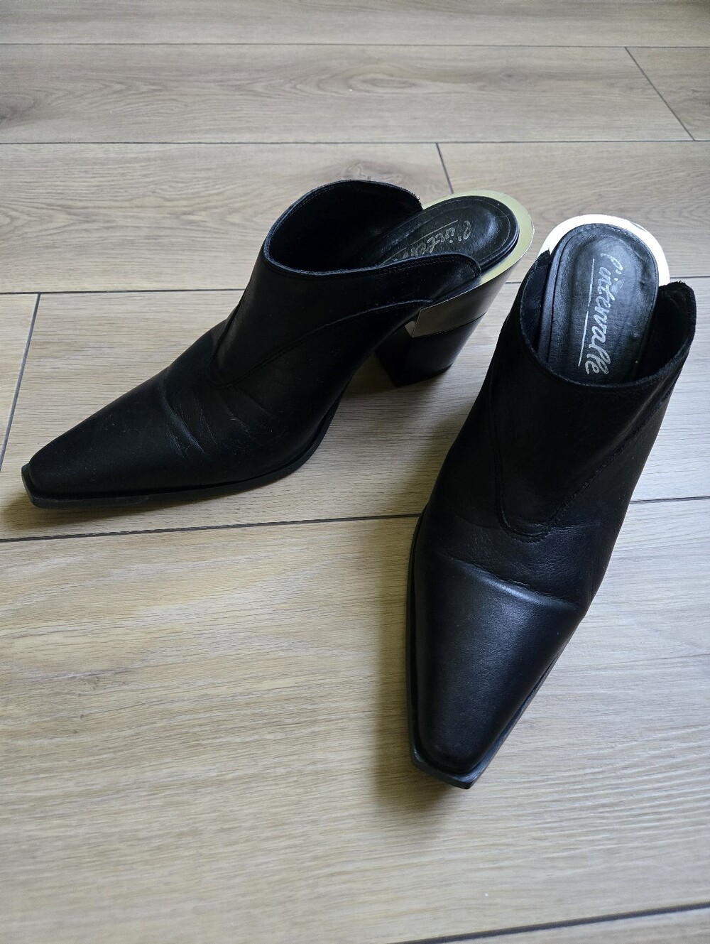L'Intervalle Sculptural Block-heel Mules Sz EU 40
